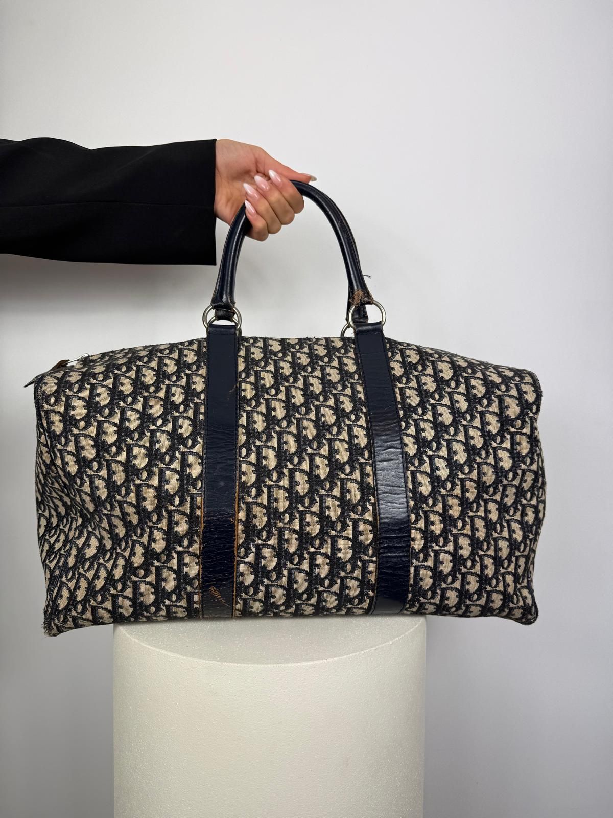 Dior Boston Bag Oblique Canvas Medium Size