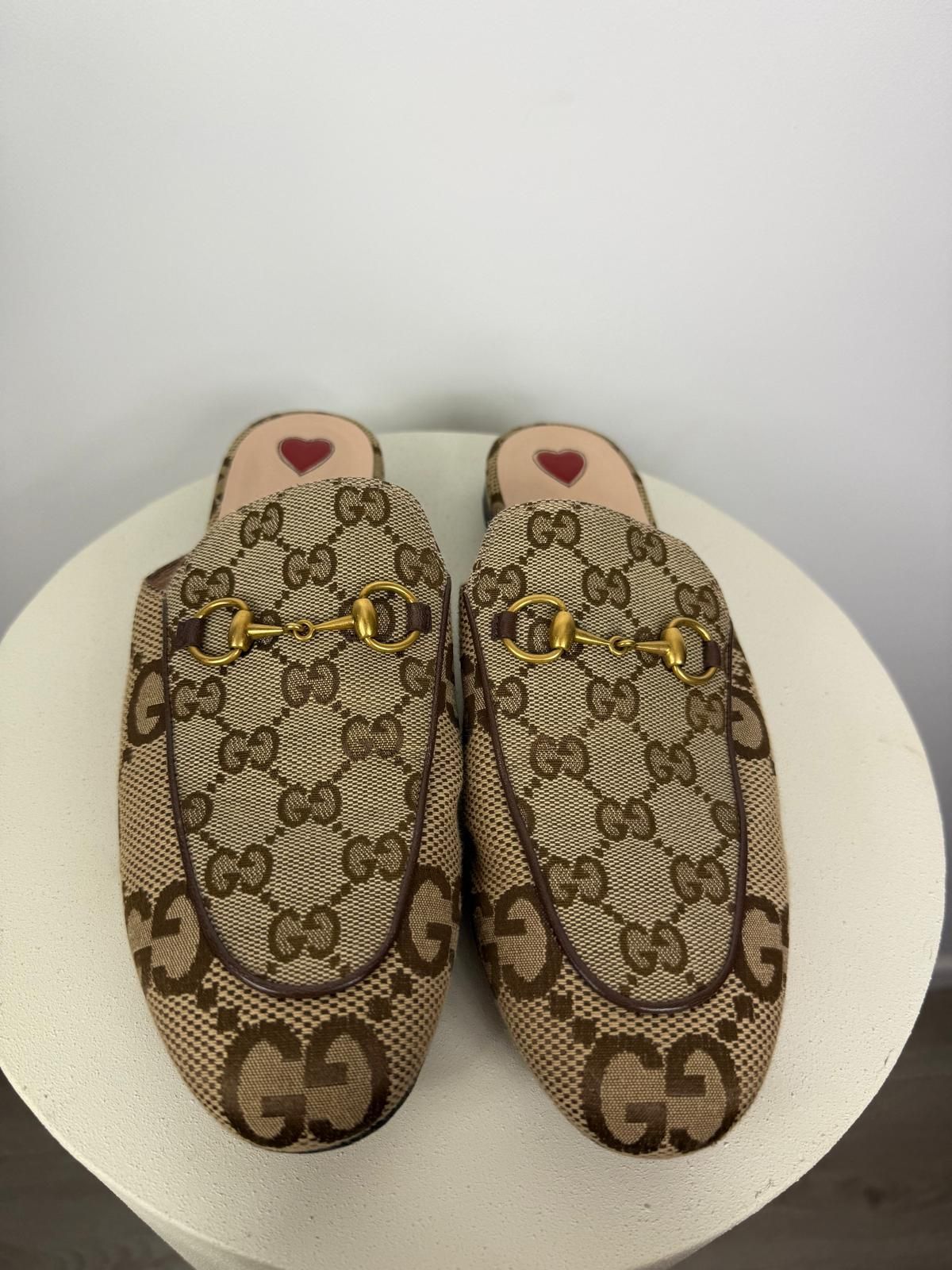 Gucci  loafers Princetown-muiltjes in GG Canvas