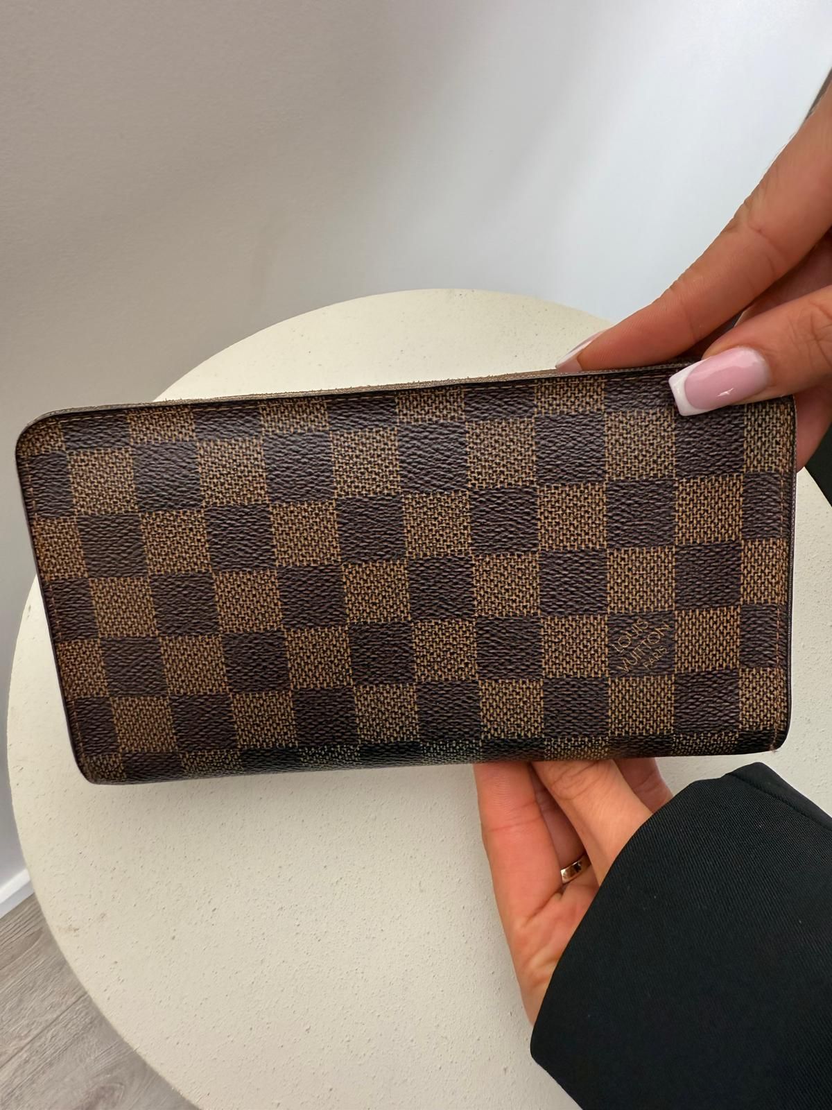 Louis Vuitton Portemonnee in Damier Ebene Canvas
