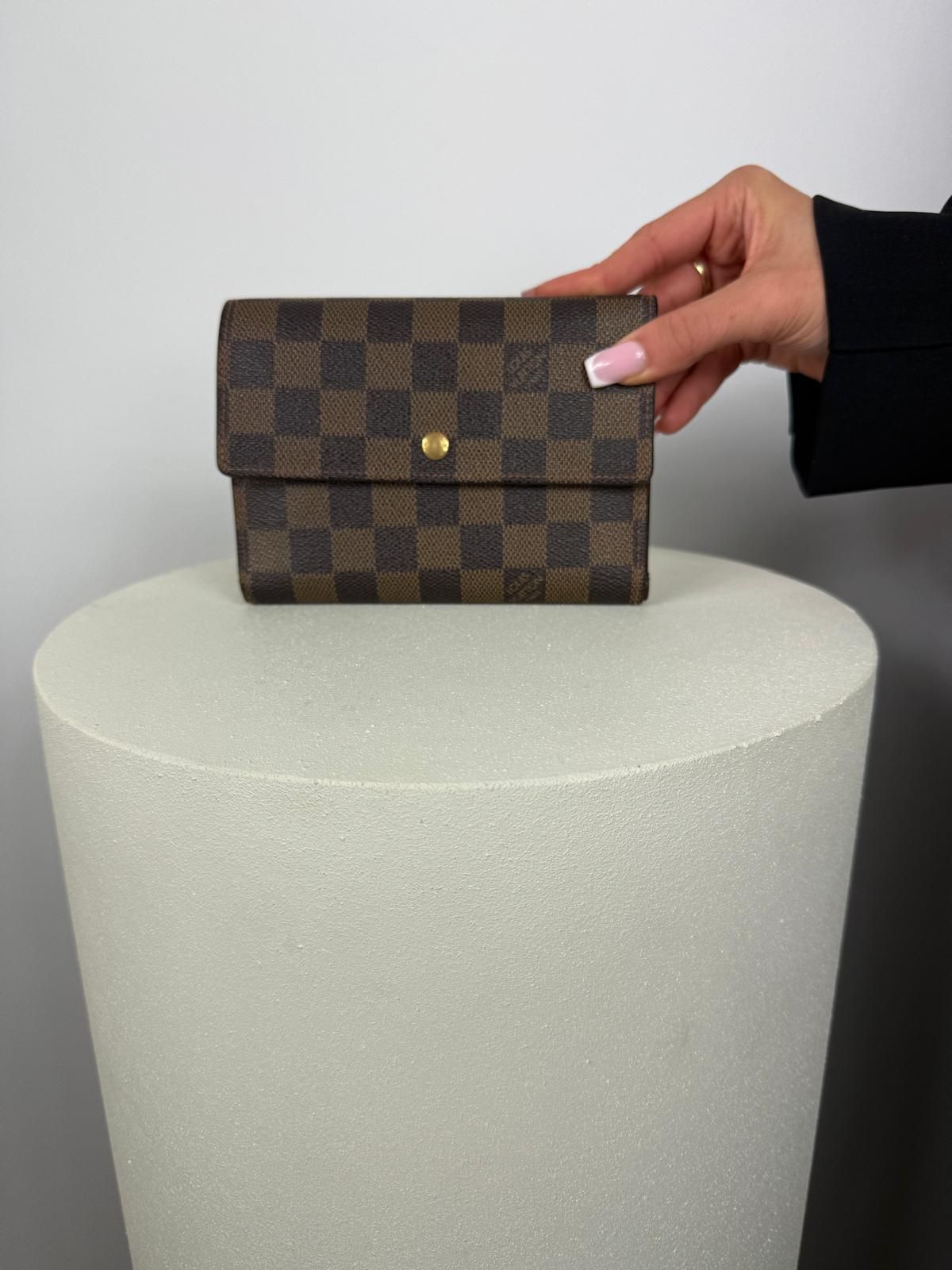 Louis Vuitton Portemonnee Medium Damier Ebene Canvas
