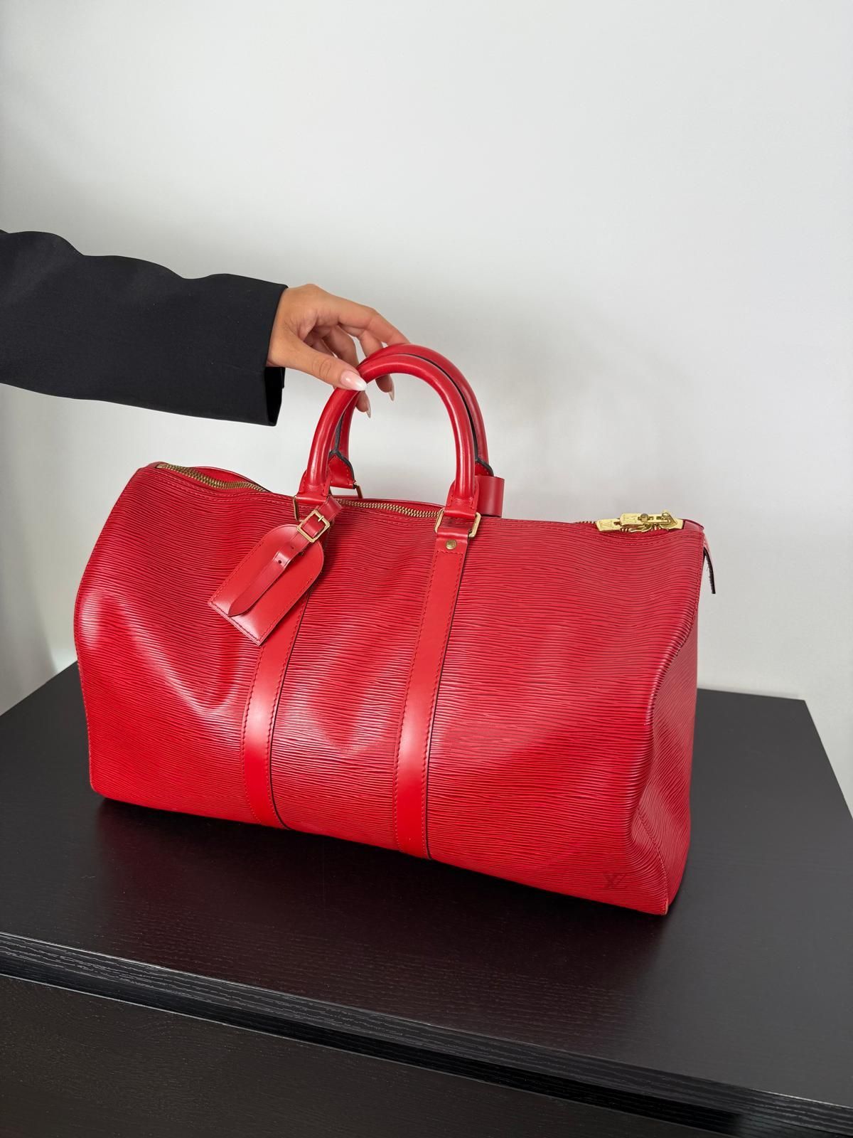 Keepall 45 Epi Leather Red
