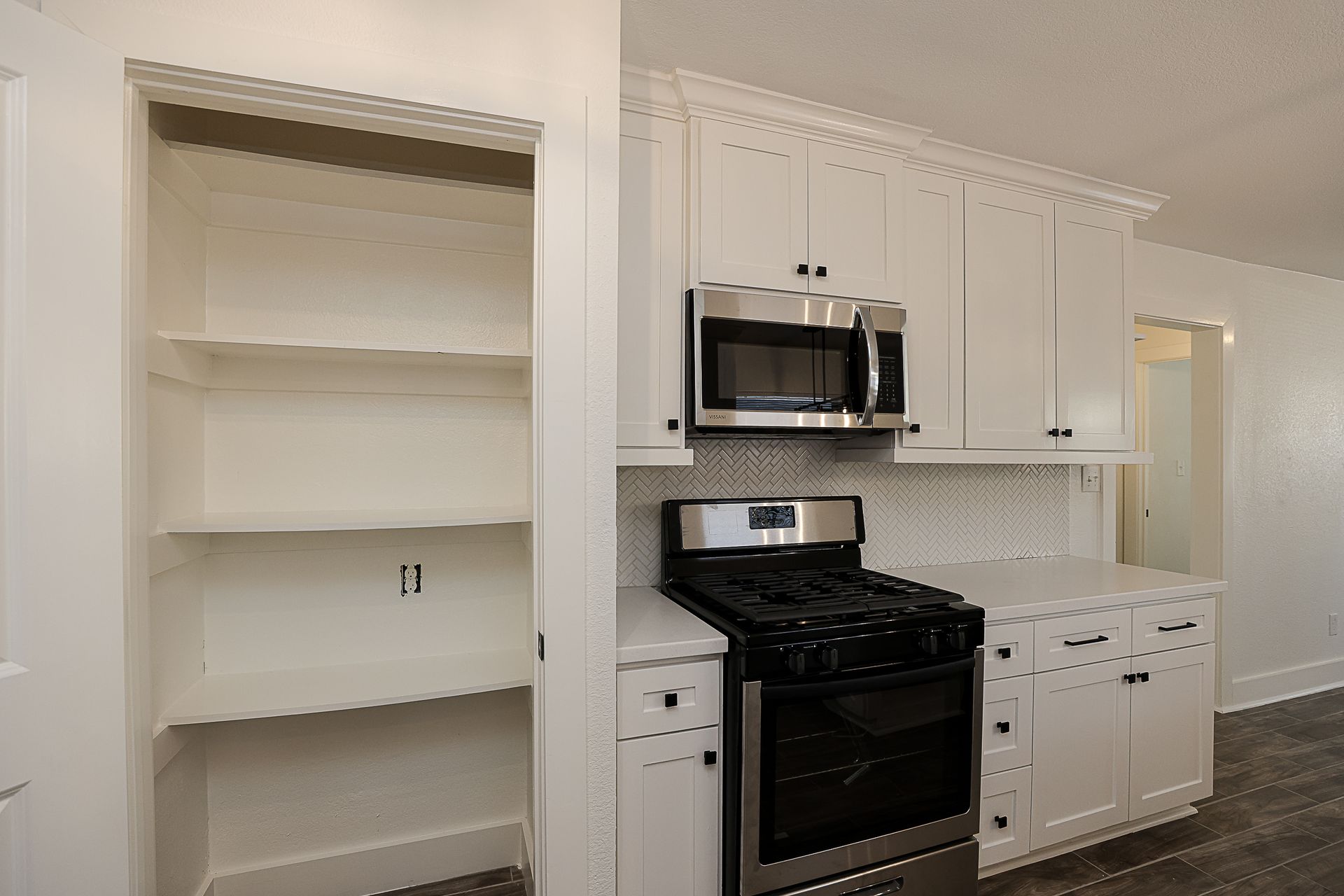 Interior Photo of a kitchen with a pantry