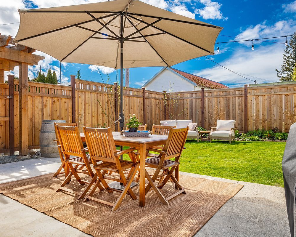 Outdoor Patio with Chairs and Table