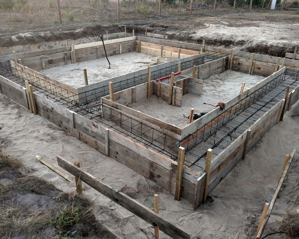 Large Concrete Foundation is Being Built