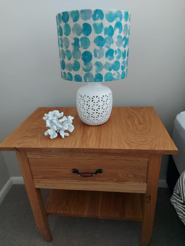 Lamp with blue polka dots — Homeware provider in Tamworth, NSW