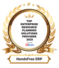 Top enterprise resource planning solutions provider award for handsfree erp