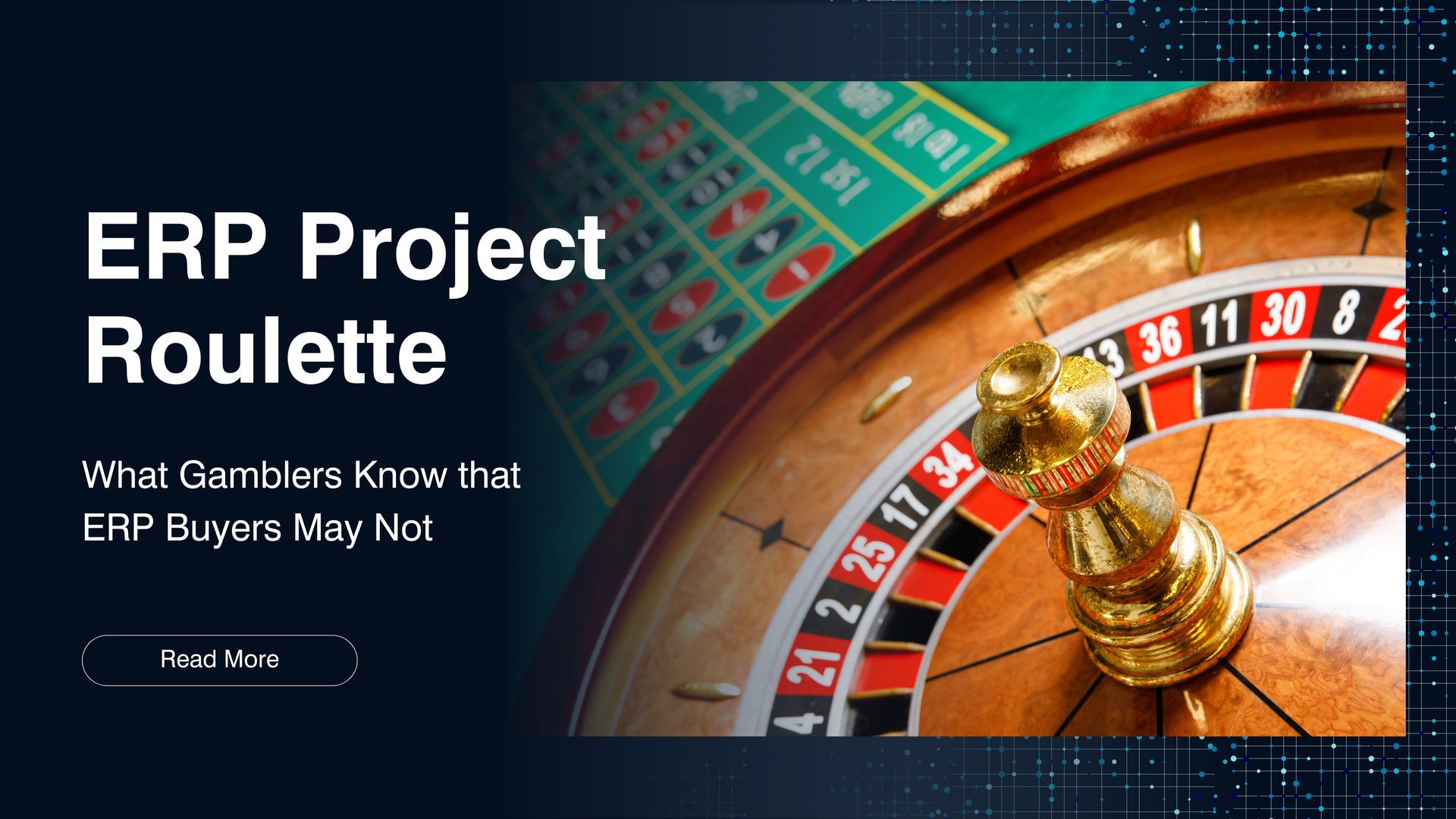 A roulette wheel with the words erp project roulette on it