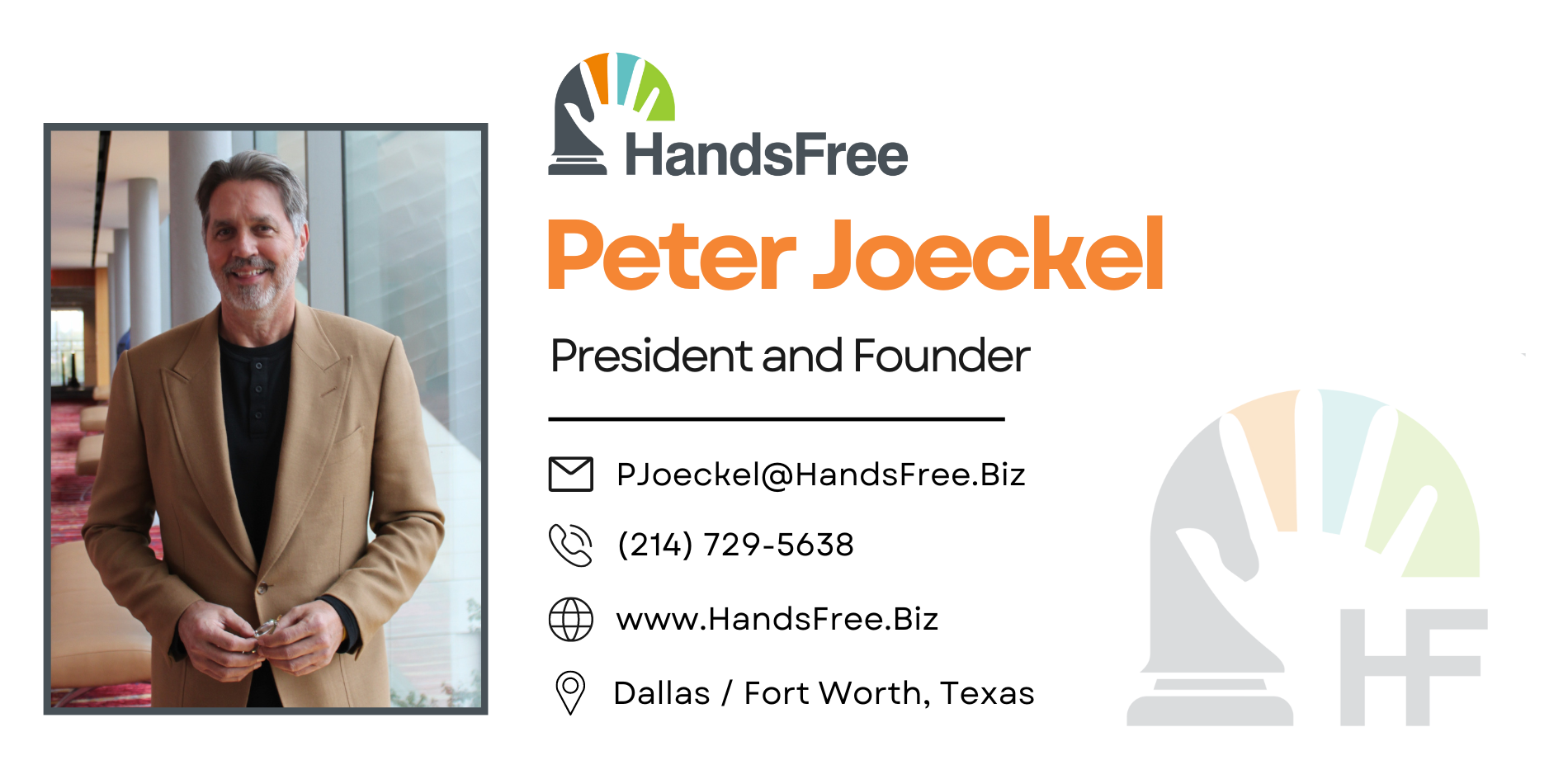 Peter Joeckel, HandsFree ERP President and Founder. Located in Dallas / Fort Worth, Texas. 