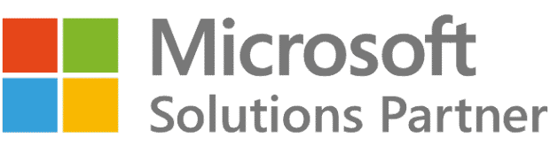 The microsoft solutions partner logo is shown on a white background