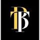 TB monogram, gold and white letters overlapping on black background.
