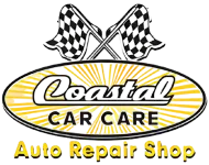 Logo for Demo Auto Repair: text with a gear icon, red and navy colors.