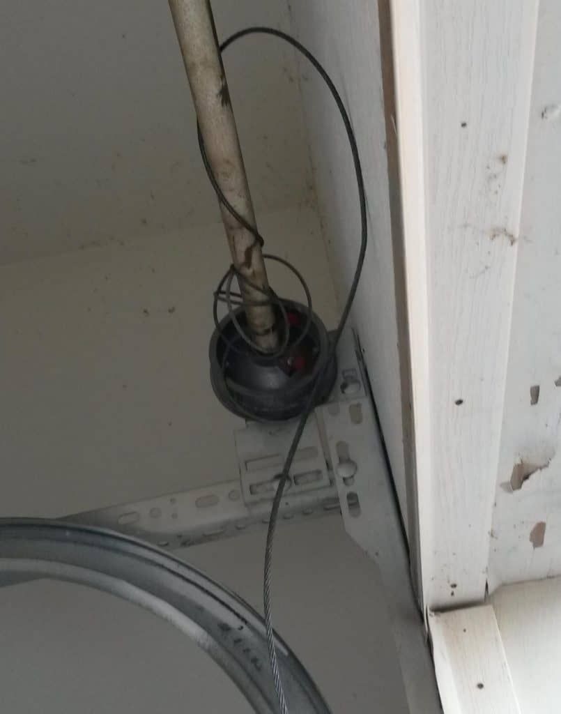 broken garage door cable
