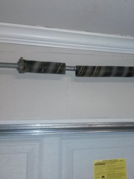 Broken garage door spring