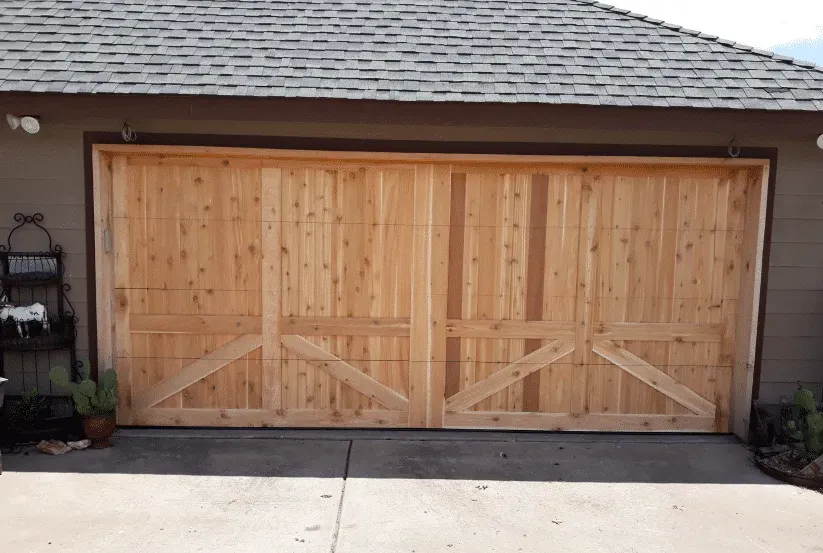 Custom Cedar Wood Garage Door