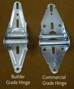 builder grade hinge vs commercial hinge