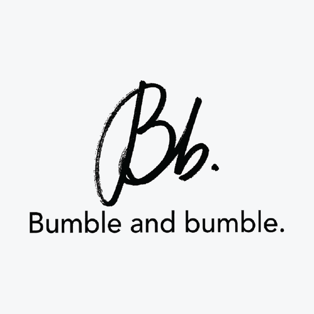 A black and white logo for bumble and bumble.