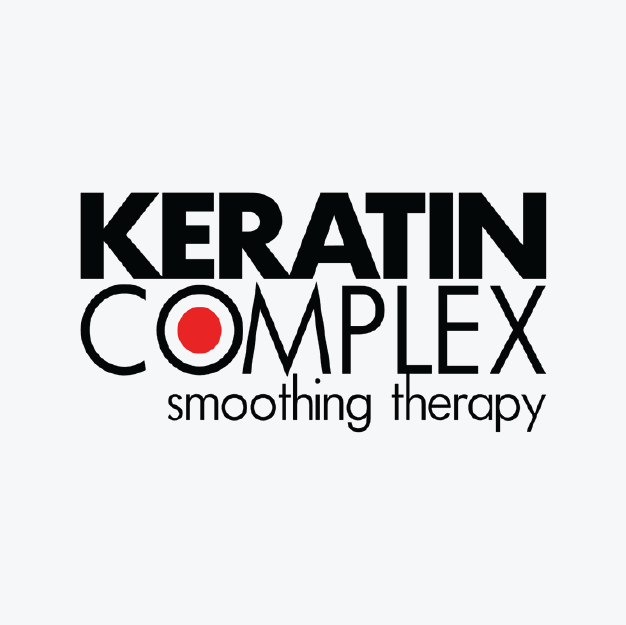 A logo for keratin complex smoothing therapy on a white background.