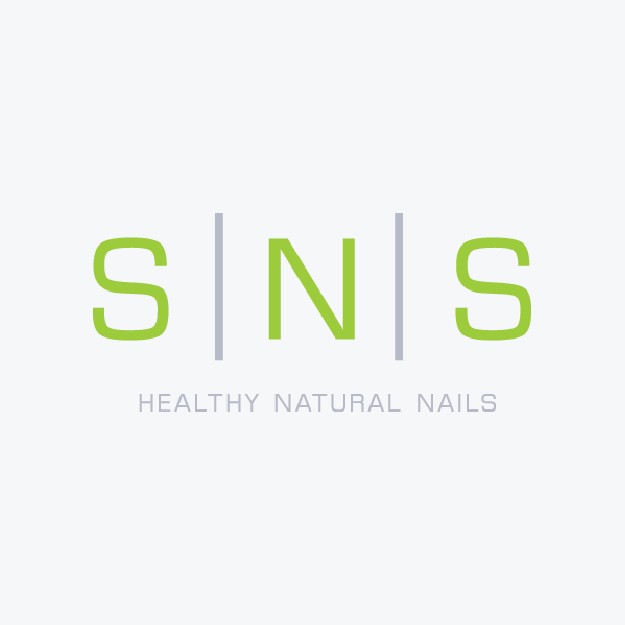 A logo for a company called sins healthy natural nails.
