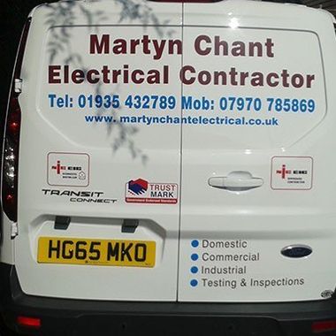 Company contact details on a van