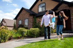 Family moving into a new home