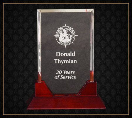 A plaque for 30 years of service