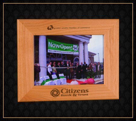 A picture in a citizen 's bank and trust frame