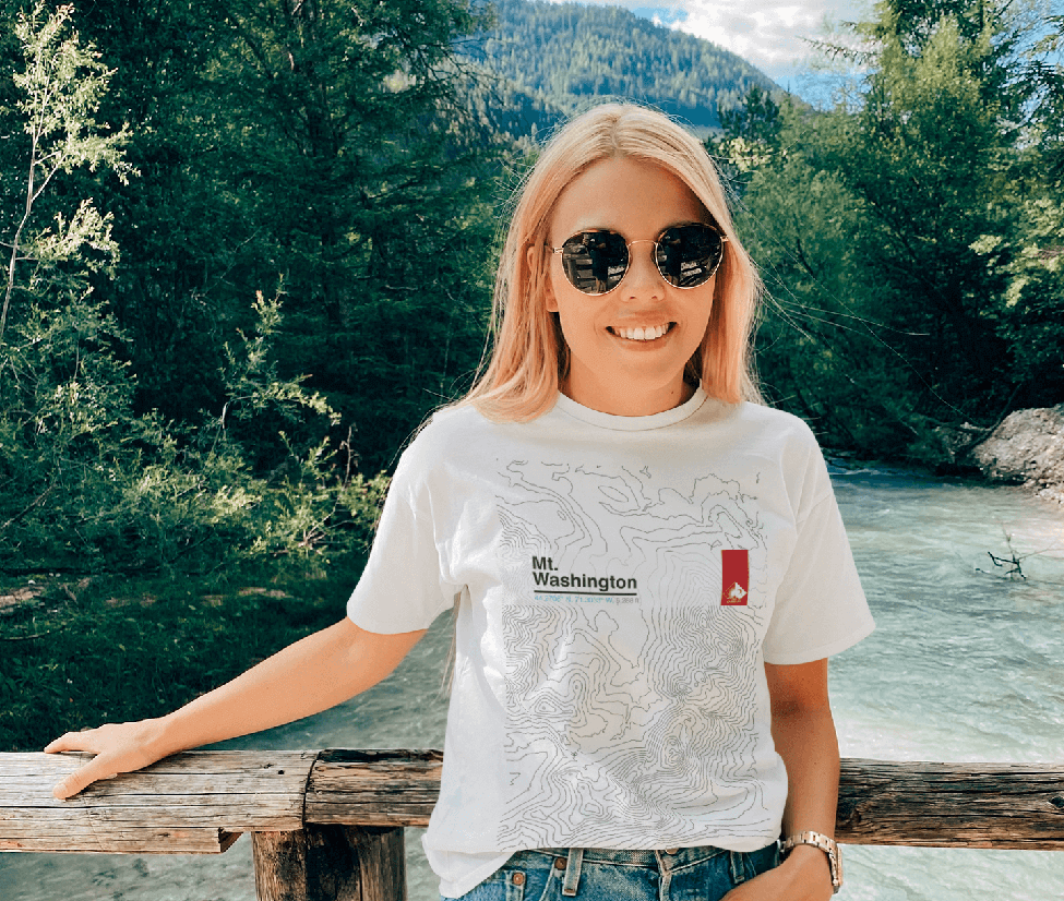 The Carpe Life - Mt Washington Topo T