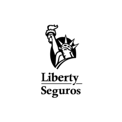 El logotipo de Liberty Seguros muestra la estatua de la libertad sosteniendo una antorcha.