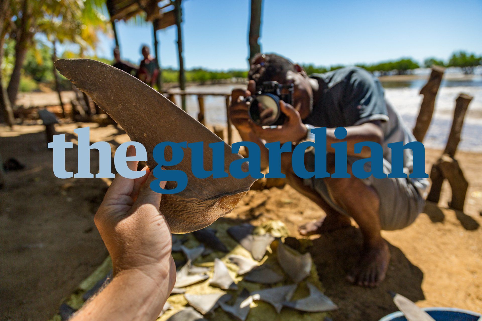 Conservation filmmaker and photographer preparing his camera equipment to dive
