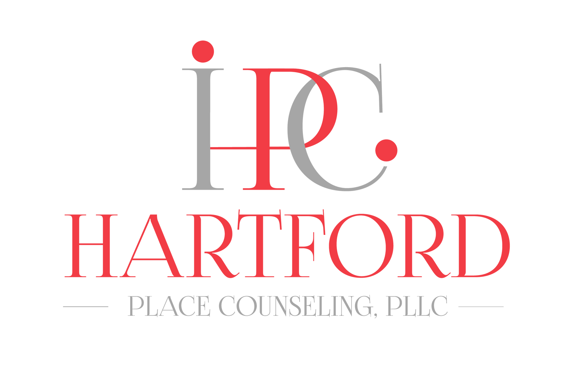 Logo in gray gradient text.