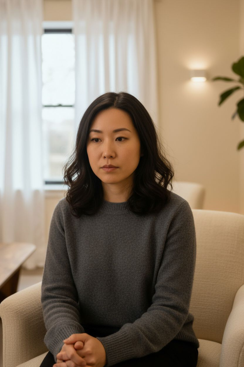 Groom placing ring on bride's finger during a wedding ceremony.