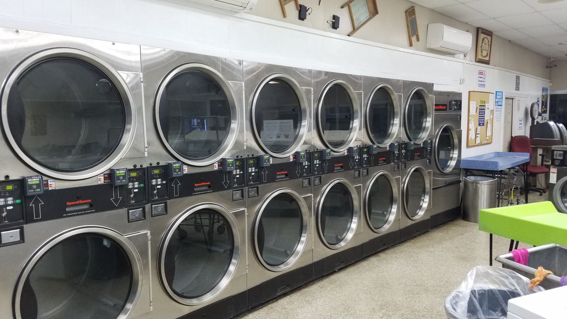 Coin operated clothes dryers