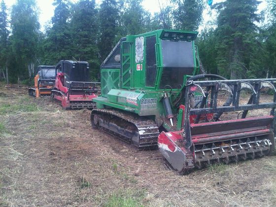 Machine used for excavation and land clearing at the project site in Anchorage, AK