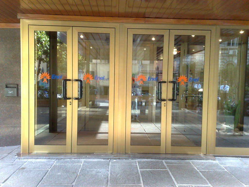 porta condominio in alluminio