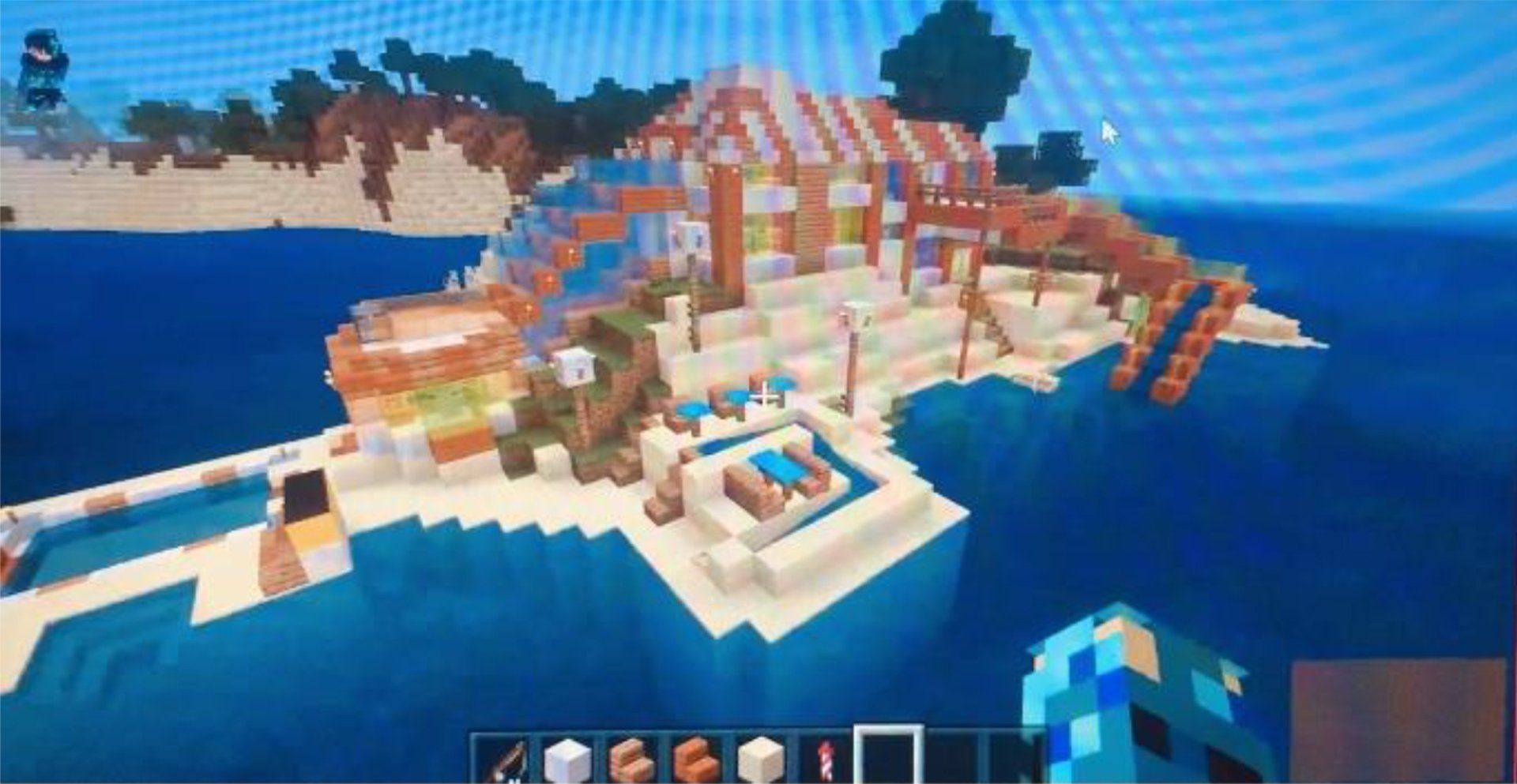 Beach House created in minecraft