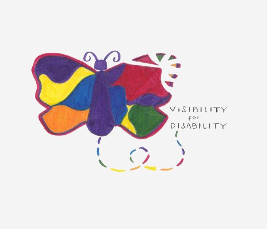 Visibility for disability butterfly drawing