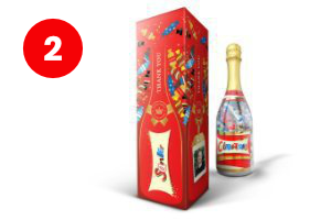 Célébrations fles met naam - Geslaagd cadeau