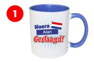 Geslaagd mok met naam - Geslaagd cadeau