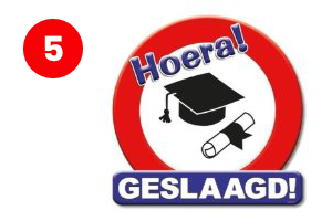 Huldebord / Verkeersbord Geslaagd - Geslaagd cadeau