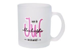 Theeglas Juf - Cadeau voor de juf