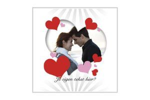 Valentijn tegeltje met foto en tekst - Valentijnscadeau
