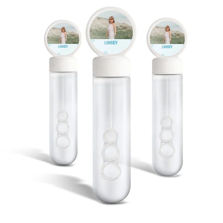 Bellenblaas met Foto - Communie bedankje