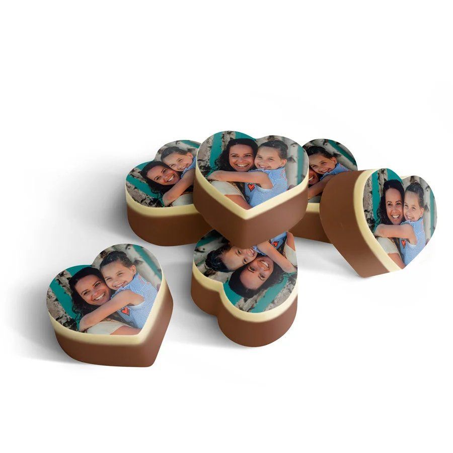 Hartvormige Bonbon's met foto - Chocolade cadeau