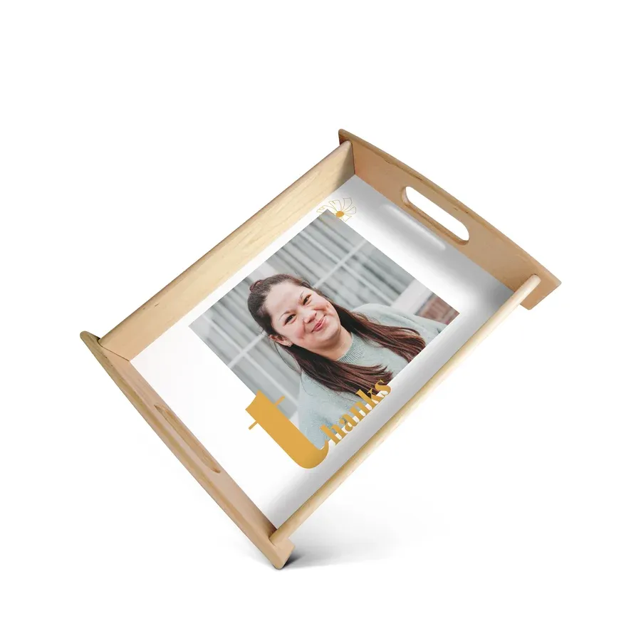 Dienblad met ontwerp - Juf en meester cadeau