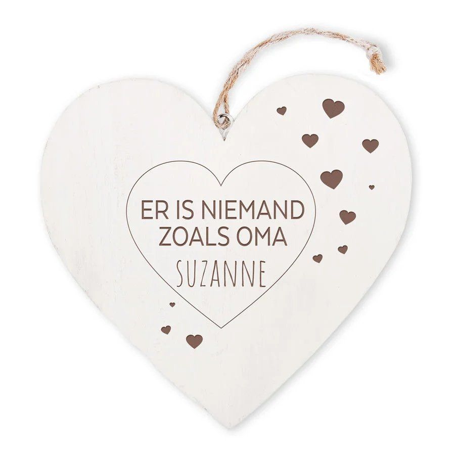 Houten Hart Oma - Cadeau 60 jaar