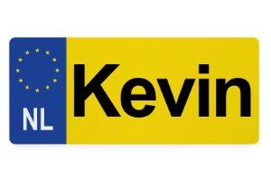 Kentekenplaat bedrukken met tekst, naam of foto - Rijbewijs cadeau