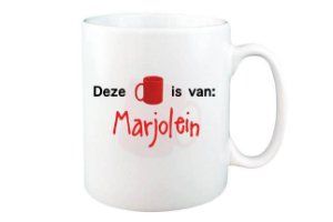 Mok met naam bestellen per stuk