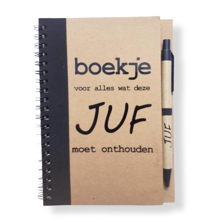 Notitieboekje juf - Cadeau voor de juf