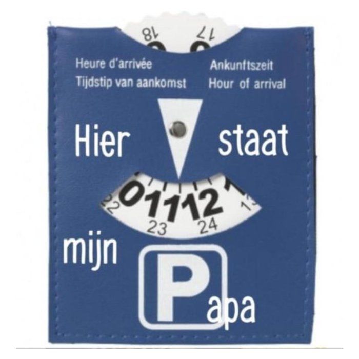 Parkeerschijf Papa - Vaderdag cadeau