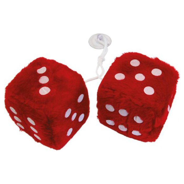 Autospiegel rode dobbelstenen - Rijbewijs cadeau